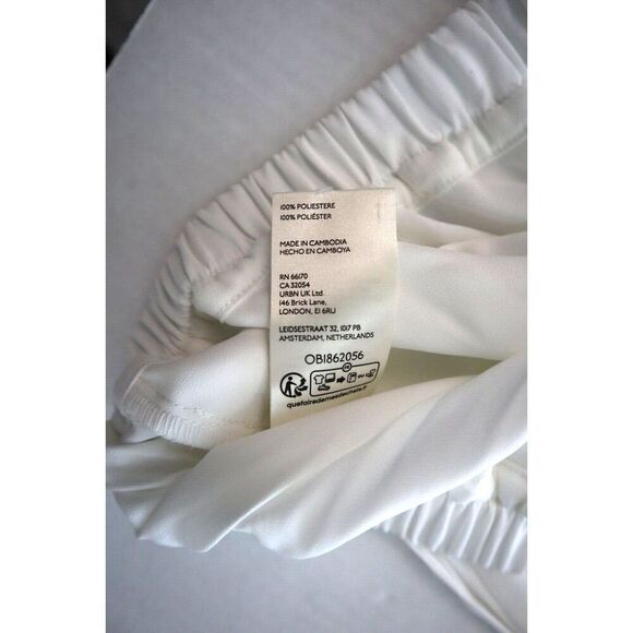 Maeve x Anthropologie OB1862056 Women's Sz S Ivory Silky Parachute Pants - Picture 5 of 8